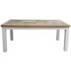 Boston Timber Glass 179.5cm Dining Table Kitchen Home Rect Furniture Whitewash
