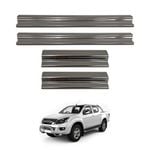 AUSGO Stainless Steel Door Sill Protector for ISUZU DMAX D-MAX Dual Cab 2012-2020 Scuff Plate Cover