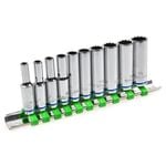 Trojan 10PC 1/4 Deep Socket Set