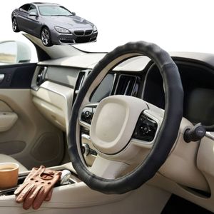 Australian Goose Steering Wheel Cover for BMW 6 Series Gran Coupe 2011 - 2019 (F06) Circle Black