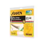 Raven 2500mm White RP14B Self Adhesive Thick Weather Strip