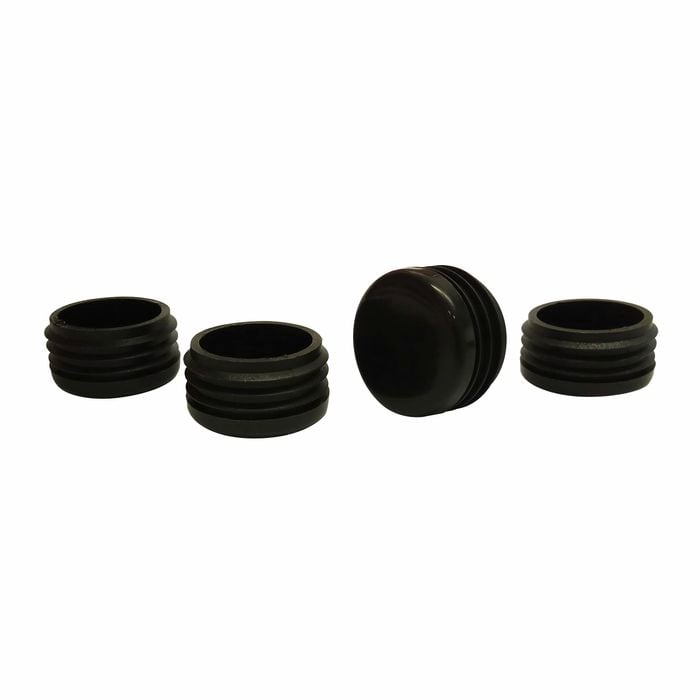 Surface Gard 32mm Black Round Internal Plastic Chair Tips - 4 Pack