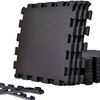 Durable Comfort 12-Piece Premium Soft Yoga Mat Set - Non-Slip, Black