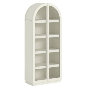 Cosmoliving Bookcase Display Cabinet Floor Standing 5 Tier Shelves