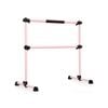Costway Portable Ballet Barre Adjustable Double Stretching Dance Bar Freestanding Dancing Studio Gym Pink