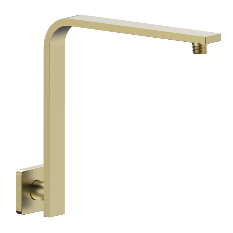 Mondella Brushed Brass Rococo Curved Shower Arm
