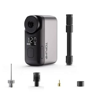 NNEOBA Mini Cordless Electric Bike Pump 120 PSI Tire Inflator with Screen Grey