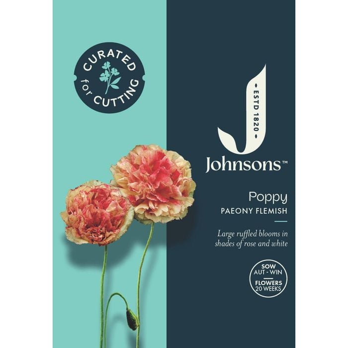 Johnsons Curated For Cutting Poppy Paeony Flemish