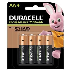 Duracell Rechargeable AA 2500mAh Battery - 4 Pack