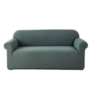 Catzon 1 Seater Stretch Sofa Cover Couch Cover Washable Jacquard Fabric-Cyan(S)