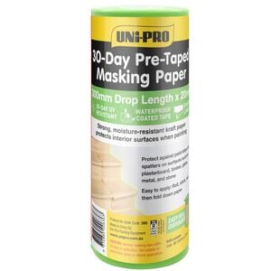 UNi-PRO 300mm x 20mt 30-Day Pre-Taped Masking Paper Dispenser