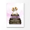 Dog On Book set Fashion Art  Print 100% Australian Made 60 x 90cm  (Acrylic)