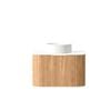 Attica Bentwood 750mm English Oak Fluted Vanity With Carrara Stone Top 