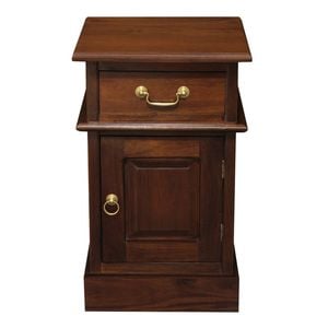 Centrum Furniture Tasmania 1 Door 1 Drawer Bedside Table - Right - Mahogany