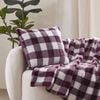 Dreamaker Gingham Plush Cushion Cherry - 50 x 50cm