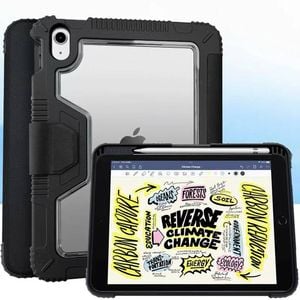 Rugged Case With Clear Back & Pen Holder for iPad (A16 2025) / iPad (10th Gen 2022) 10.9‘’