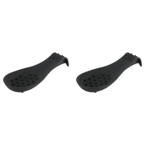 2PK Dexas Silicone Spoon Rest Cooking Utensil Holder - Black