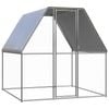 vidaXL Outdoor Chicken Cage 2x2x2 m Galvanised Steel Animal Hen House Coop Run