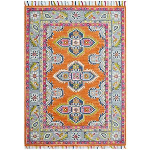 Handmade Lyon Wool Rug-6304-Orange-160x230cm