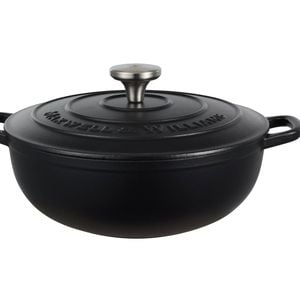 Maxwell & Williams Cast Iron Round Casserole Black 4L Cookware 26cm