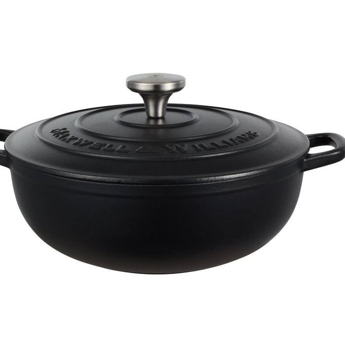 Maxwell & Williams Cast Iron Round Casserole Black 4L Cookware 26cm