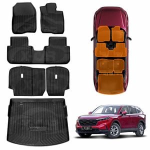 3D Floor Mats Boot Liner Set for Honda CRV CR-V 5-Seater 2023-Onwards TPE Cargo Kick Mats Back Seat