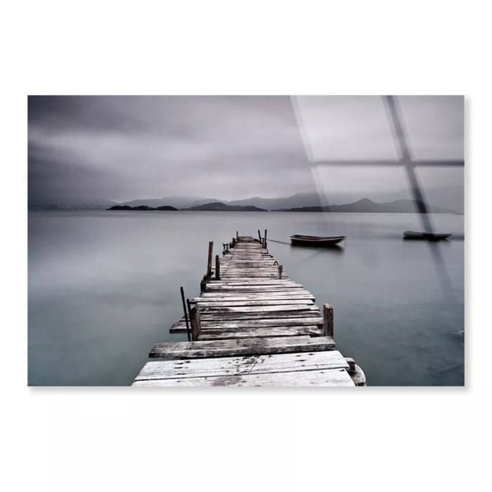 Look On Pier and Boat  Print 100% Australian Made 90 x 60cm  (Acrylic)