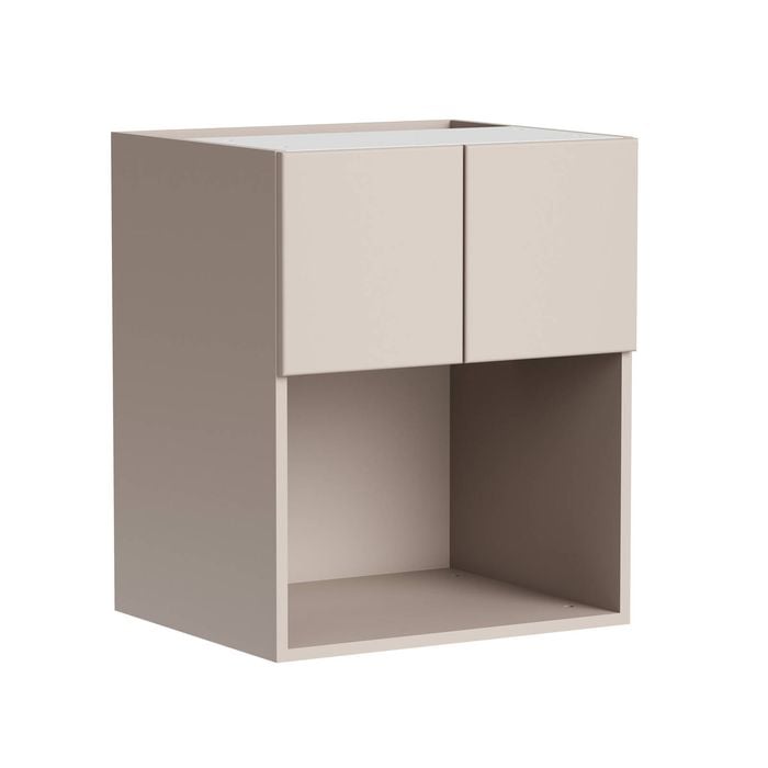 Kaboodle 600mmmm Cannellini Modern Wall Microwave Cabinet