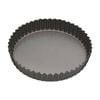 Mastercraft 25cm Heavy Loose Base Non-Stick Round Flan Quiche Pan - Black