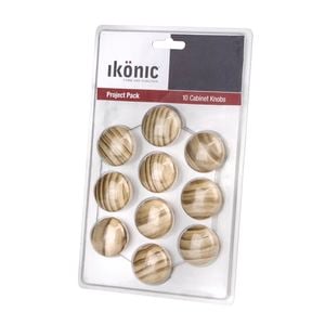 Ikonic Wooden Convex Knob - 10 Pack