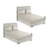 SOGA 2 Pack White Double Cross-Hatch Quilted Mattress Cover Sets with 4 Pillowcases