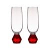 Tempa Zhara Set of 2 Champagne Glasses Ruby