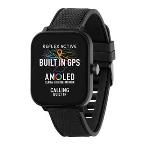 Reflex Active SERIES 44 Amoled GPS Smart Watch with Black Silicone Straps
