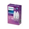 Philips 5W B35 Cool Daylight Frosted LED E14 Candle - 2 Pack