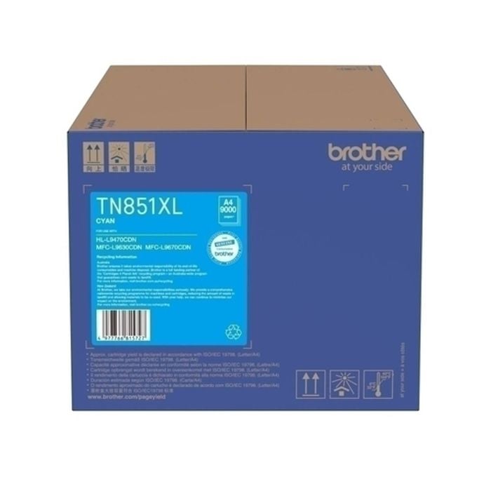 Brother Cyan High Yield Toner Cartridge To Suit Mfc-l9670cdn/ Mfc-l9630cdn/hl-l9470cdn - Up To 9000 Pages