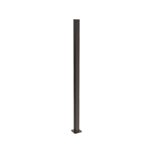 ProtectorAl 50 x 50 x 2400mm Black Aluminium Pool and Garden Flanged Post with Cap