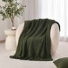 Dreamaker Otis Teddy Fleece Double-Sided Throw 130x160cm Moss Green