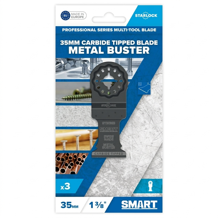 SMART Starlock 35mm Carbide Multi-Tool Blade - 3 Pack