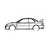 Ignite Laser Subaru 1996 Impreza GT Silhouette Metal Wall Art Rustic Metal 23.6inch/60cm
