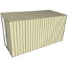 Build-a-Shed 1.5 x 3.7 x 2m Sliding Door Tunnel Shed - Cream