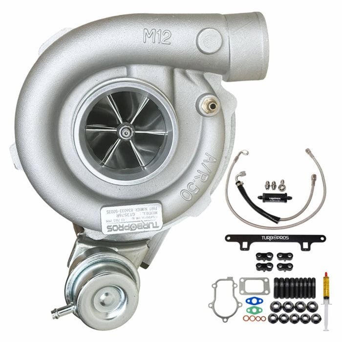 Upgrade Billet Gt3576r Turbo Charger With Oil Feed Line And Bracket Kit For Ford Falcon Fg Xr6 / G6 / G6e Barra 4.0l 2008-2014