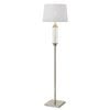 Telbix Dorcel Modern Standing Floor Lamp Light Foot Switch Glass Metal Clear White Nickel