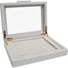 LVD MDF Glass 20x15.5cm Jewellery Ring Box Storage Rectangle - Dove