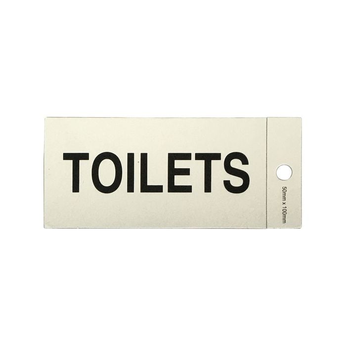 Brutus Toilets 100 x 50mm Self Adhesive Sign 