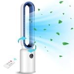 Advwin Bladeless Tower Fan for Bedroom, Portable Tower Fan Airflow Purifying Fan, 24 Speeds Setting, 12H Timing
