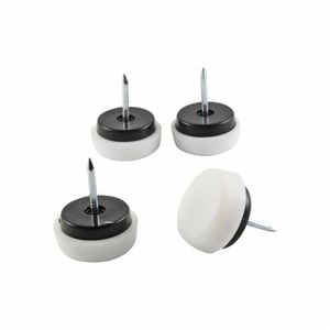 Surface Gard 22mm White Plastic Cushioned Glide - 4 Pack