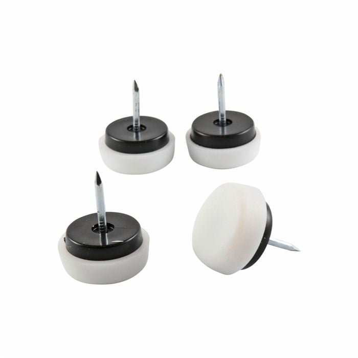 Surface Gard 22mm White Plastic Cushioned Glide - 4 Pack