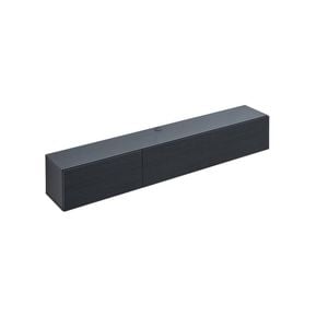 Tierra Wall Mount Entertainment TV Unit Floating 3 Doors 180cm Black