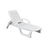 Marquee 190 x 71 x 46cm Tulum Fixed Sunlounge - White