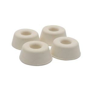 Surface Gard 25mm White Round Screw-In Bumpers - 4 Pack